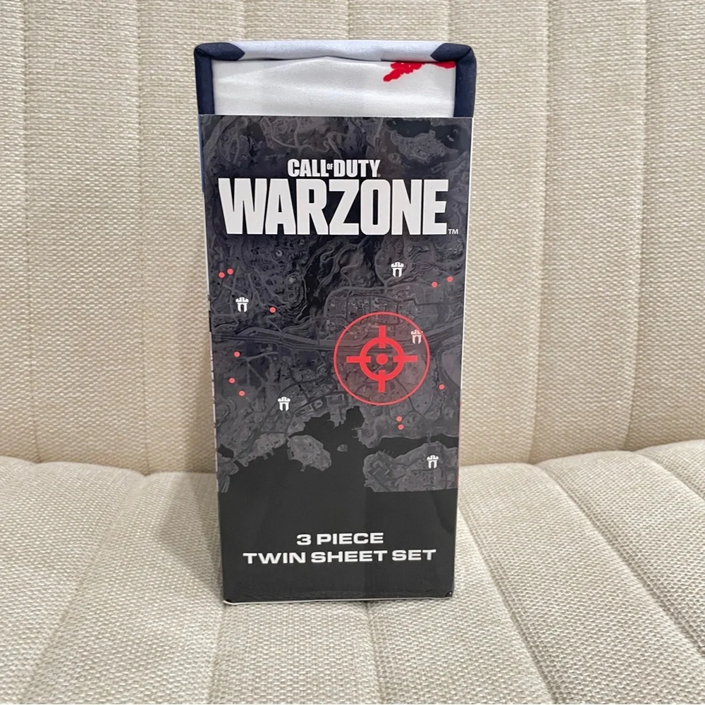 NEW Call of‎ Duty Warzone Twin Sheet Set 3 Piece Microfiber Bedding Skull Logo